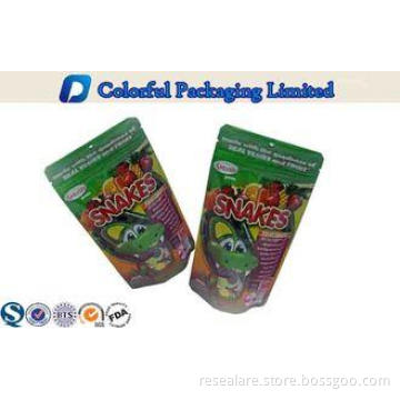 100g Zipper top Resealable Stand up Pouches for Snack / coo